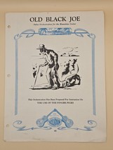 &quot;OLD BLACK JOE&quot; Hawaiian Guitar-Stephen Foster-Finger Picks-Sheet Music-Vintage - £18.67 GBP