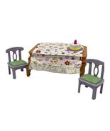 Fisher-Price Loving Family Dollhouse Deluxe Sounds Dining Room Table &amp; 2... - $31.90 CAD