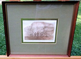 HAROLD ALTMAN Original Etching &quot;Park with Walking Figures&quot; Signed Artist Proof - £626.43 GBP