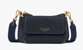 Kate Spade Morgan Denim Double Up Crossbody Clutch Removable Pouch~NWT~ ... - £177.55 GBP