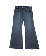 Seven7 Pants Womens 31 Blue Bootcut Mid Rise Denim Pocket Embroidered Jeans - $28.59