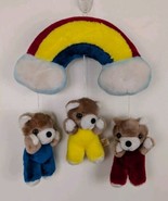 Jolly Jumper Vintage Hanging Teddy Bear Rainbow Mobile 1983 Kids Baby Ro... - $29.02