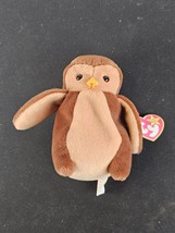 TY Beanie Baby - HOOT the Owl (5 inch) - MWMTs Stuffed Animal - $4.90