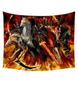 Knights on Fire the Four Horsemen Tapestry - €26,21 EUR+
