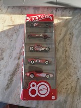 HOT WHEELS 1:64 Mattel 80th Anniversary Ruby Red Edition 5Pk Set - JGK08 - $7.92