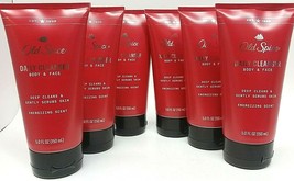 ( LOT 6 ) Old Spice Daily Cleanser Body &amp; Face, Energizing Scent, 5 oz Each NEW - £39.41 GBP