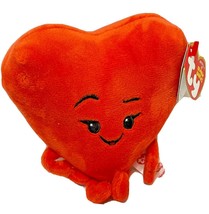 TY Beanie Babies Collection Emoji Movie Heart Plush with Tag 5 Inches Red - £9.07 GBP