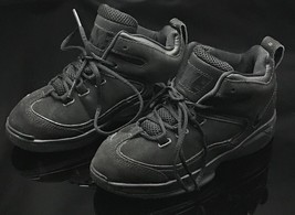 NIKE JR. Solid Black Dark Laced Sz 12C SHOES  - $22.13