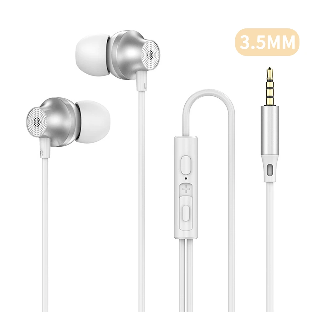 9D HIFI Heavy Bass Metal Wired Earphone Digital Type-C/3.5mm AUX With Mic In-Ear - $10.49