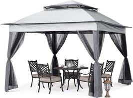 Elevate Your Outdoor Space With The 11X11, Dark Gray, Mastercanopy Patio Gazebo - £192.88 GBP