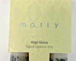 Mally High Shine Liquid Lipstick TrioThink Pink/Razzle Dazzle/Petal to t... - $21.94