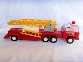 VINTAGE BUDDY L  METAL FIRE TRUCK  BLFD  10&quot; LONG  - £15.60 GBP