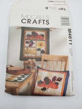 McCall's Sewing Pattern Harvest Sampler Wall Hanging Pillow Table Runner M4611 - $7.88