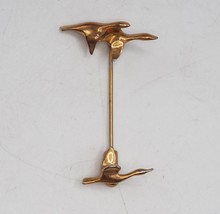 Flying Geese Gold Tone Tie Tack Tie Pin - $24.74