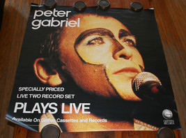 Prog Peter Gabriel Plays Live Geffen Orig 1983 Promo Poster Genesis - £35.34 GBP