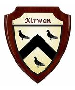 Kirwan Irish Coat of Arms Shield Plaque - Rosewood Finish - £34.11 GBP