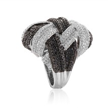 Blachette Design Fashion Earrings Korean Luxury Bowknot Cubic Zirconia Rings For - £57.78 GBP