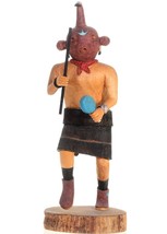 Vintage Hopi Adrian Harry Hand Carved 7.75&quot; Mudhead Kachina Katsina Doll C1990s - £231.81 GBP