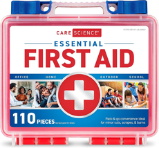 First Aid Kit, 110 Pieces Professional Use for Travel, Work, School, Home - $14.77