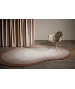 Kidney Bean Hand-Tufted Wool Area Rug with Gradient Pattern in Neutral T... - $191.00+