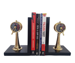 Vintage Nautical Telegraph Bookend on Black Wooden Stand - £62.71 GBP
