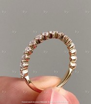 1.50Ct Round Simulated Moissanite Eternity Wedding Band 14K Yellow Gold Plated - £85.49 GBP