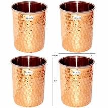 Prisha India Craft Hammered Design Steel Copper Glass Tumbler, Drinkware &amp; Serve - £42.34 GBP