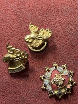 3 Loyal Order Of Moose Lodge L.O.O.M Sponsor Heart Pin Badge Charm - $29.99