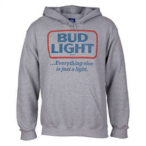 Bud Light Everything Else is Just a Light Pull Over Hoodie Grey - £55.81 GBP+