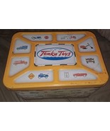 Vintage Yellow Metal Tonka Toys Popcorn Tin/Box &amp; Lid; Storage HASBRO 1998 - £27.94 GBP