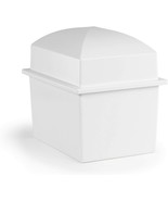 Extra-Large White Polymer Double Funeral Cremation Urn Burial Vault - $3,673.91 MXN