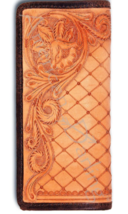 American Darling Wyoming Tooled Leather Wallet - Tan - £39.50 GBP
