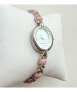 CLASSIC VINTAGE 925 STERLING SILVER CORAL QUARTZ WATCH  7.25&quot;  running  ... - $2,689.19 MXN