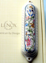 Lenox L'Chaim Floral Mezuzah Case Porcelain Judaica Gift New in Box - $63.46
