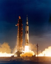 Launch Of Apollo 14 Saturn V Rocket To The Moon - 4X6 Nasa Photo - £6.23 GBP