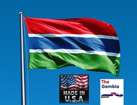 Gambia West Africa 3x5 Heavy Duty Super-Poly Indoor/Outdoor Flag Banner*Usa Made - $9.99