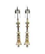 Matched Pair Antique 18th Century Italian Parcel Gilt Wood Candlesticks ... - $1,975.05