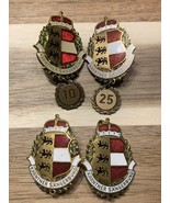 Set Of 4 Vintage Collectible Pins Of Public And Military Services Annive... - $11.30