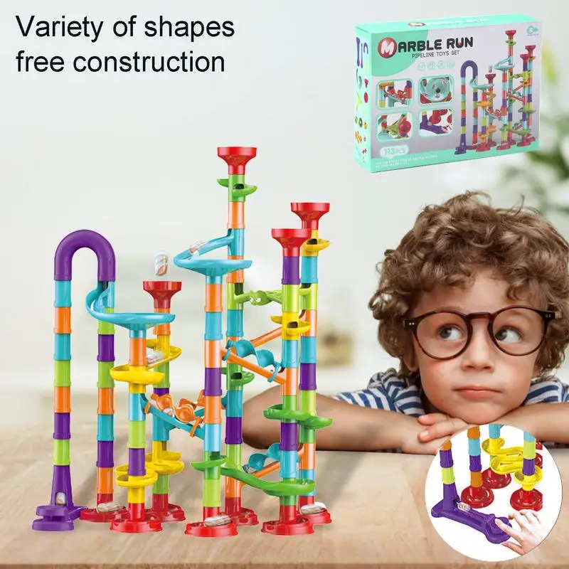 Marble Run Set Maze Race Building Blocks 3D Maze Ball Roll Toy Colorful Marble - £21.94 GBP