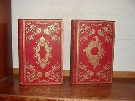 2 Old William B. Cambridge Books 1857 Beautiful Victorian Fine Bindings Glenwood - £157.48 GBP