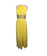 Yellow Silk Blend Halter Maxi Dress Size 4 New with Tags - £78.11 GBP