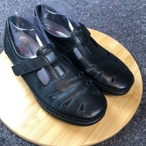 SAS Roamer Mary Jane Loafers Women&#39;s Size 10.5 Black Leather Hook &amp; Loop Shoes - £32.56 GBP