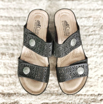 Cliff by White Mountain Brianna Adjustable Sandals in Black - Sz 6.5 - £16.54 GBP