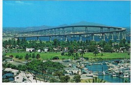 California Postcard San Diego Coronado Bridge US Naval Station North Island - $2.96