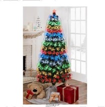 6&#39; Fiber Optic Tree with 8-Function Controller Multi-Color Christmas Tre... - £112.58 GBP