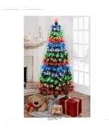 6&#39; Fiber Optic Tree with 8-Function Controller Multi-Color Christmas Tre... - £111.46 GBP