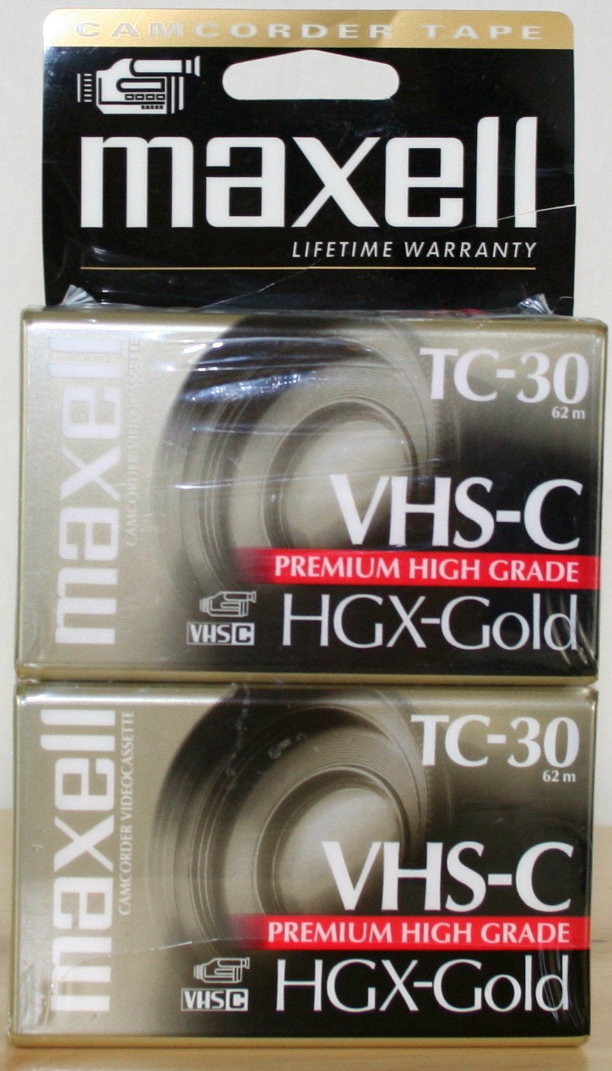 Maxell 203020 HGX-Gold TC-30 Camcorder Video Cassette, 2 Pack - $16.78