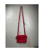 LAUREN RALPH LAUREN Red Crossbody Organizer ZIP Wallet Small Purse - $56.06 CAD
