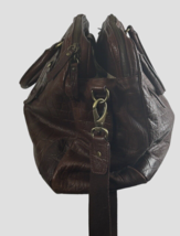 Margot NY Brown Leather Large Tote Laptop Bag Double Handle w/ Shoulder ... - $60.12
