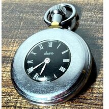 Sears Smiths Industries Open Face Pocket Style Watch Untested Silver Bla... - $29.40